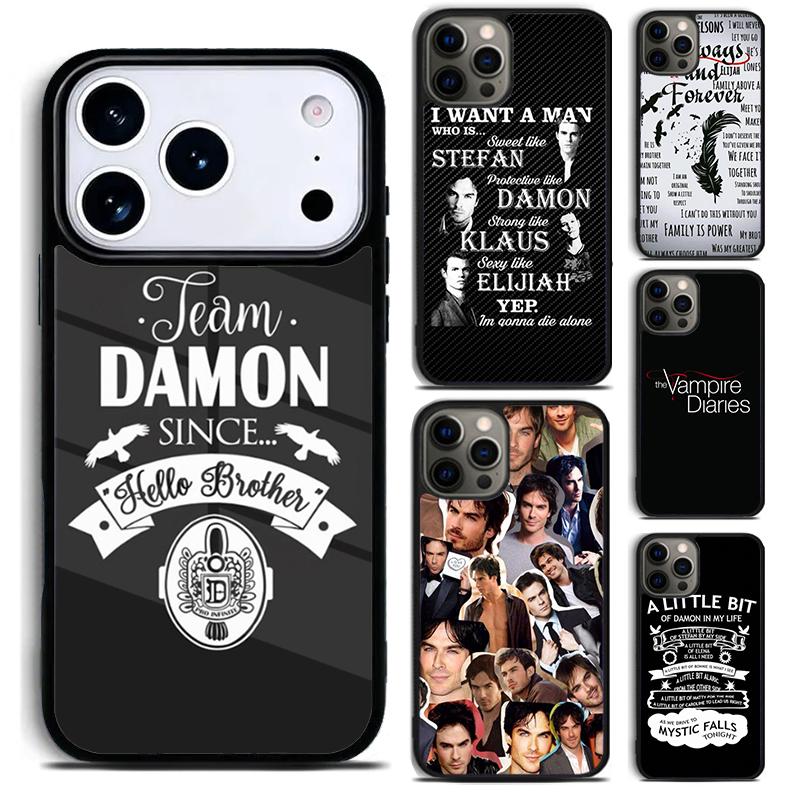 Американский сериал Дневники вампира 1839 Чехол для телефона для iPhone 17 16 15 14 13 12 11 Pro Max Plus 17Air Мягкий силиконовый чехол