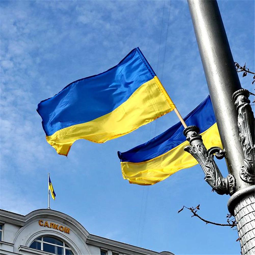 Синий желтый флаг Ua Ukr Ukraine для украшения 60X90/90X150см