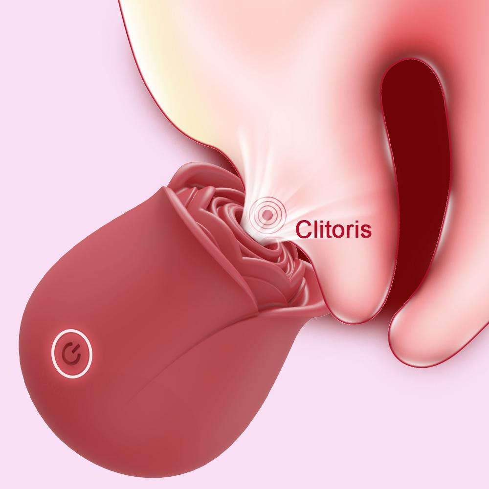 Мощная роза-вибратор-игрушка для женщин, присоска для клитора, вакуумный стимулятор сосков, оральное сосание, секс-игрушка для взрослых женщин