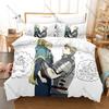 Delicious in Dungeon Fantasy Dungeon Gourmet Cartoon Bedding Set Duvet Cover + 2 Pillowcases Otaku Room Decor