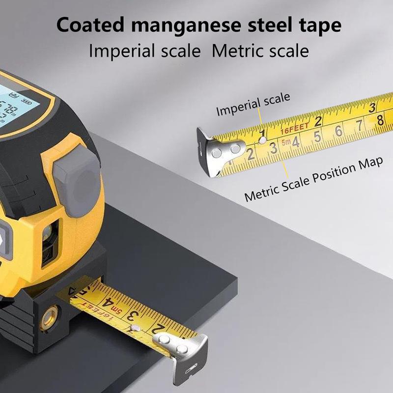 3 в 1 лазерный дальномер рулетка линейка 40M/60M лазерный дальномер ЖК-дисплей с подсветкой для измерения зданий