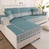 Plaid Lace Decorated Non-slip Sofa Cover Protector Chaise Four Season Universal Stretch Corner Sofa Cushion Towel 1/2/3/4-seater