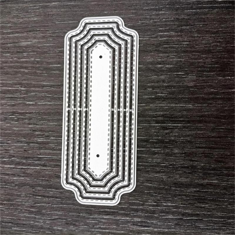 Металлические высечки Рамка для этикетки Карточка Тиснение DIY Шаблон для фотоальбома Форма