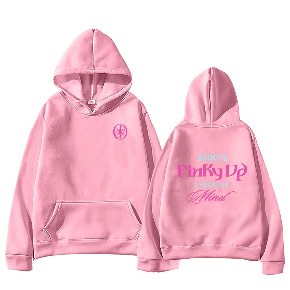 Katseye PINKY UP Kpop Принт Худи Модные Мужские Женские Y2k Худи Толстовка Флис Большого Размера Спортивный Костюм Уличная Одежда Подарки для Фанатов Топы куртки Худи с Аниме