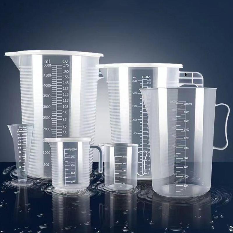 Мерный стакан с крышкой, специальное мерное ведро для магазина молочного чая, мерный стакан большой вместимости, прозрачный стакан, кухонные принадлежности для выпечки