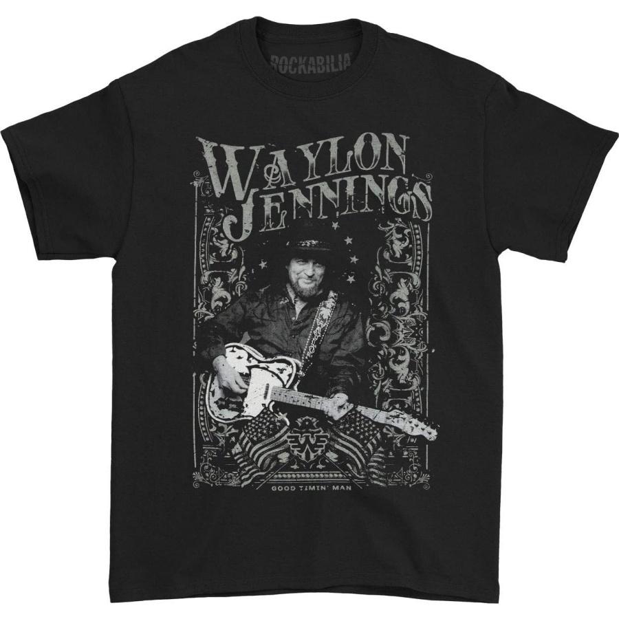 Waylon Jennings - Mens Portrait T-Shirt, X-Large, Black