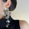 Золотые серьги-кисточки с цветами: Высококачественное серебро 925 пробы в стиле ретро для женщин