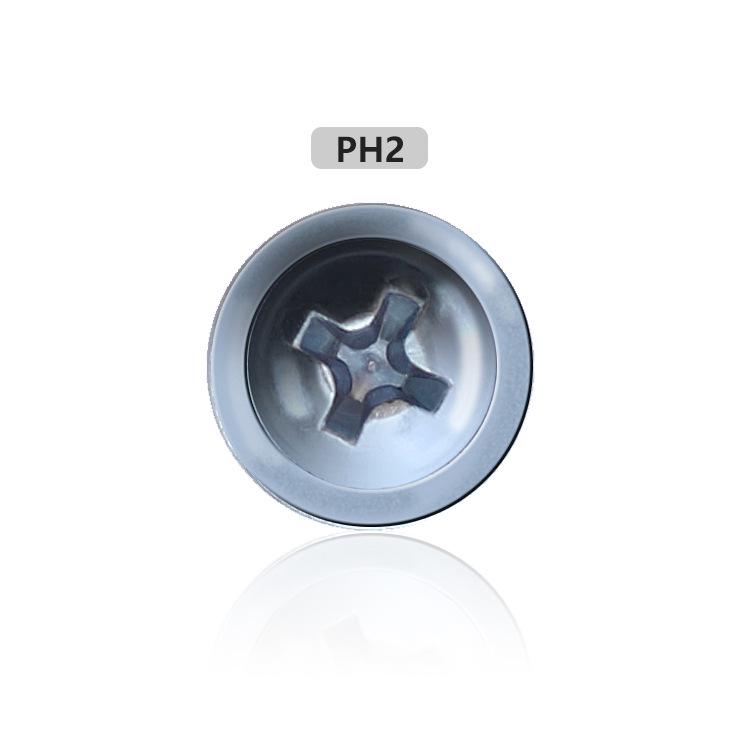 Деревообрабатывающие саморезы для потайных отверстий: ST4-25~63мм, Частичная резьба, Самонарезающие, Головка-сковорода, Оцинкованные крестообразные винты.