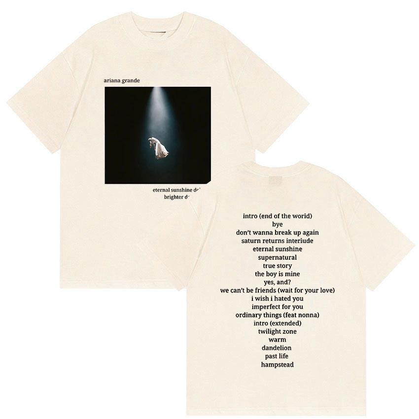 2026 Ariana Grande A Bright Future Album Pattern Mens and Womens Hiphop Fashion Cotton Shortsleeved Street Tshirt