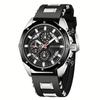 Мужские спортивные часы с автоматическим календарем, титановым сплавом, полым циферблатом, большим светящимся экраном и спортивным дизайном.