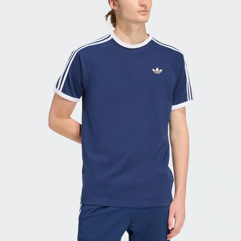 adidas Мужская футболка с коротким рукавом и полосатым логотипом Originals tops KE3536