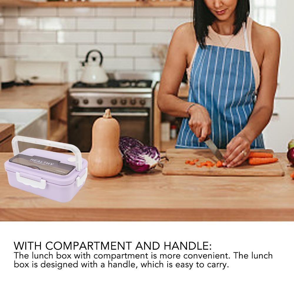 1000ml Compartment Lunch Box PP Food Container Practical Thermal Lunch Box For Picnics