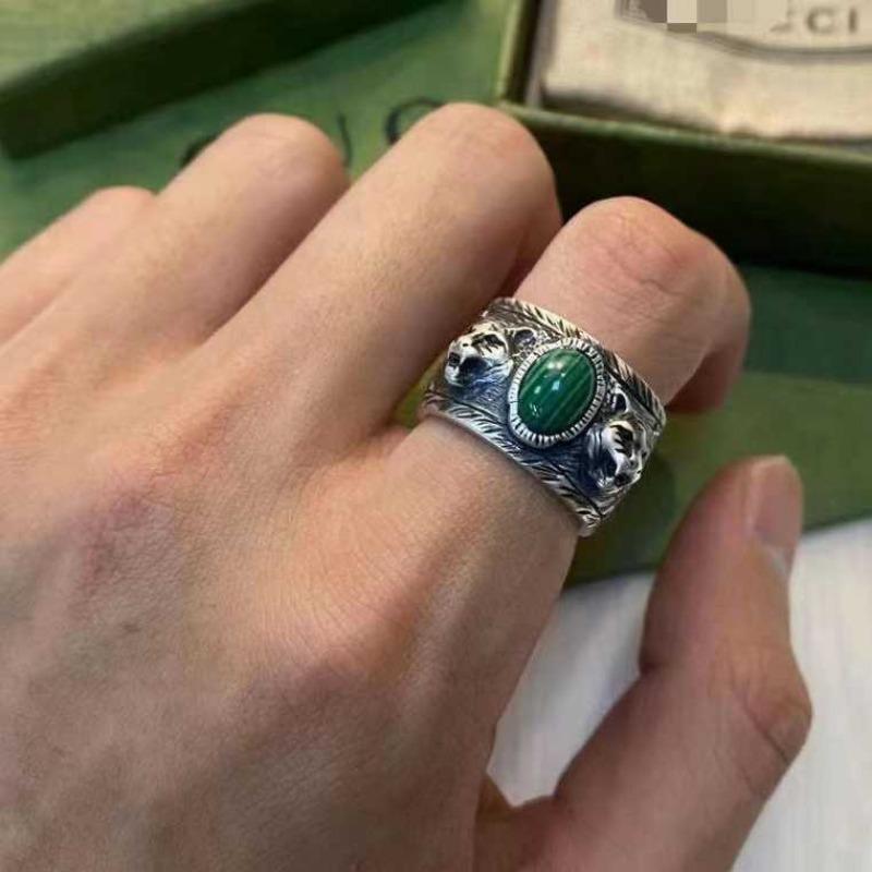 Sace Gems Голова тигра 6*9 мм малахитовое мужское кольцо из стерлингового серебра 925 пробы ювелирные изделия свадебный подарок на помолвку
