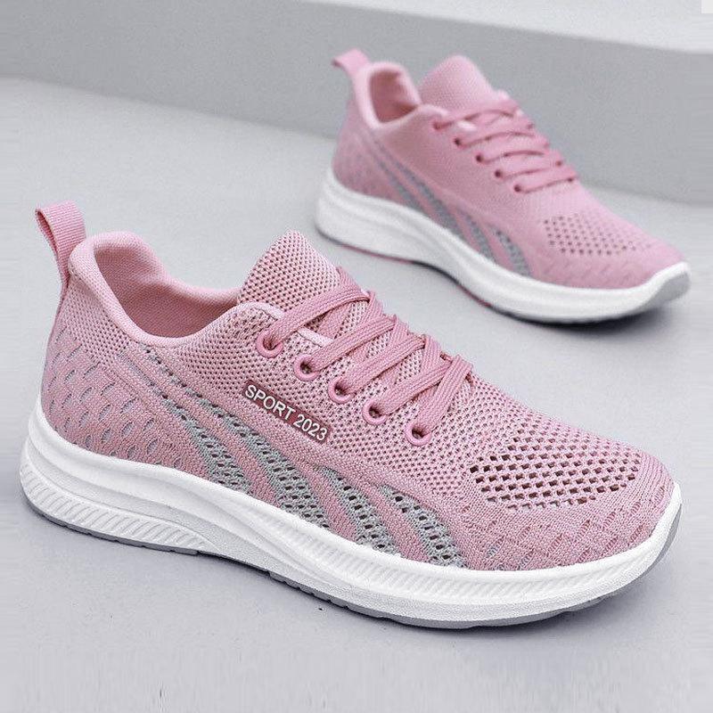 Женская обувь весна-лето Flying Mesh Shoes Женские легкие спортивные кроссовки с мягкой подошвой