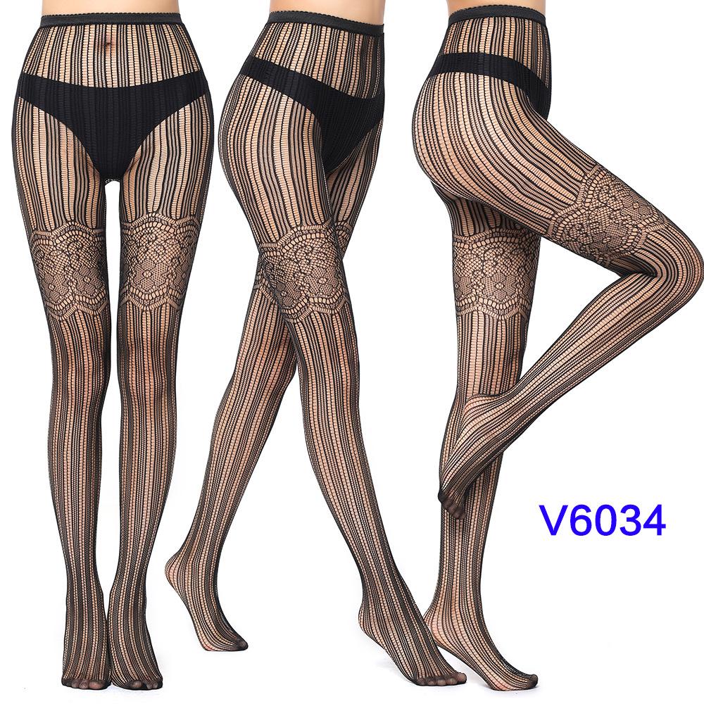 Сексуальные черные чулки большого размера Соблазнение Вставные сетчатые носки с бантом Нижние носки Оверсайз сетчатые носки
