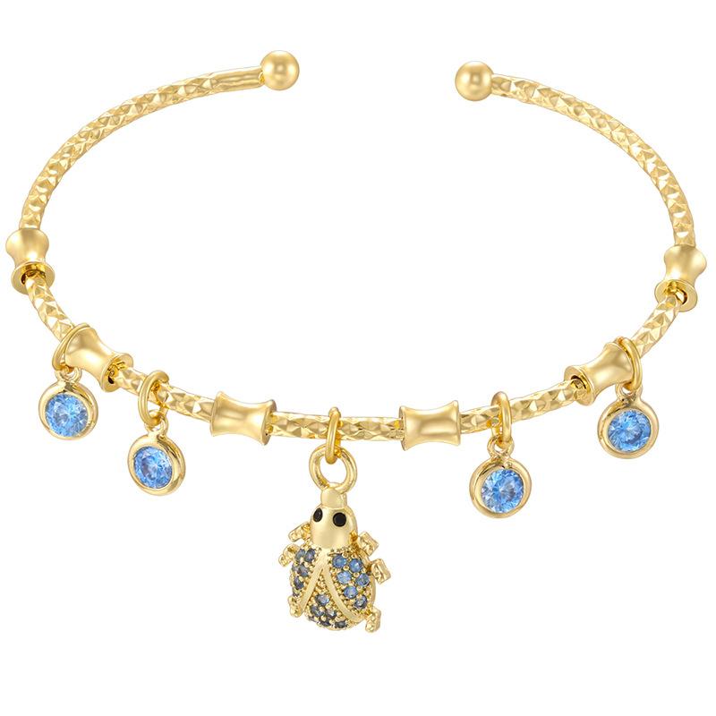 Beetle Octagram Rainbow Splicing Bracelet Personalized Geometric Water Drop Four-Leaf Clover Bracelet Vl648