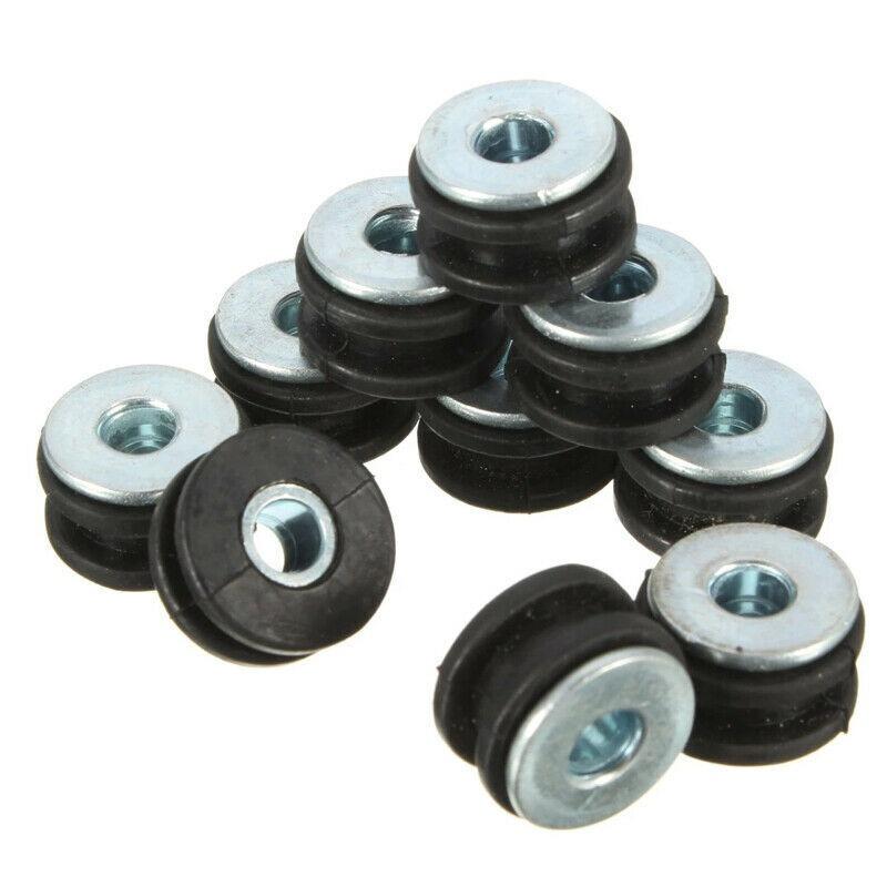 10Pcs Motorcycle Rubber Grommets Bolt Pads Pressure Relief Cushion Buffer Washer Shock Bushing Kit for Kawasaki Fairing Gaskets