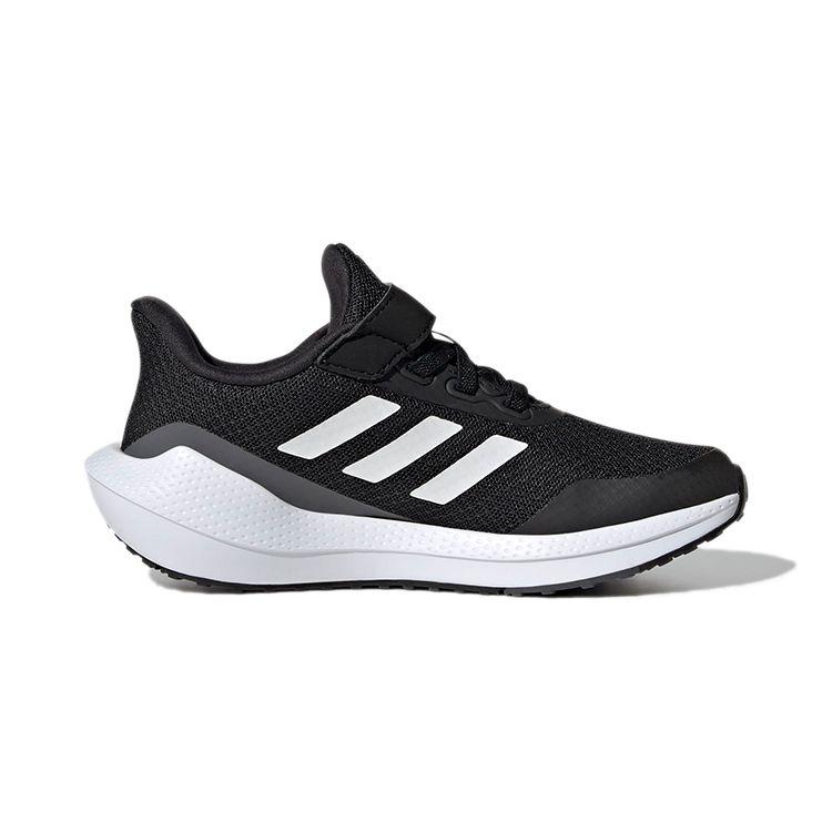 Adidas EQ21 Run Bounce J Черно-белые детские кроссовки Core-Black Cloud-White Grey-Five GZ5984
