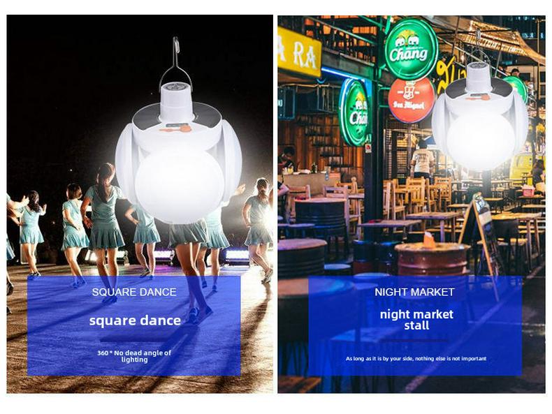 Светодиодный суперяркий уличный светильник на солнечных батареях - энергосберегающая лампа для ночных торговых палаток и кемпинга