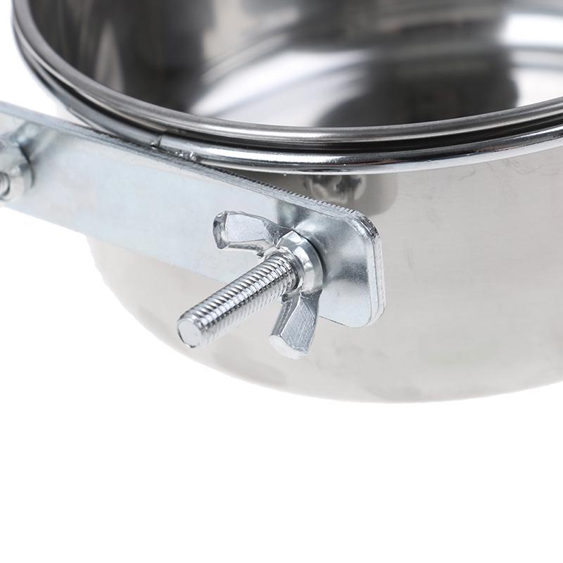 Подвесная миска для домашних животных из нержавеющей стали для кормления собак и кошек, миска для воды и птиц, миска для клетки