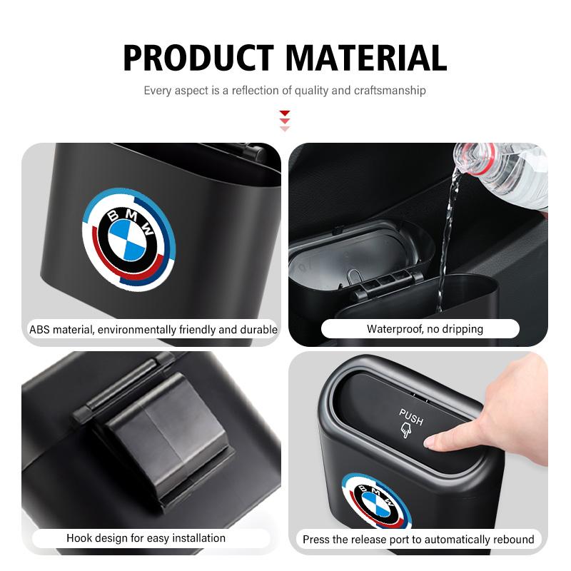 Car Door Side Trash Universal Garbage Dust Case Storage Box For BMW X3 X5 M5 M3 E46 E90 E60 F10 E39 F30 E36 G30 E87 E70 gzsh02