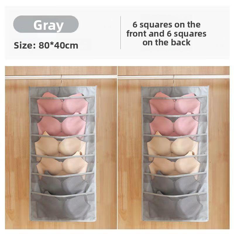 1pc Double-sided Underwear Storage Bag, Hanging Underwear and Underpants Storage Bag, Compartments for Household Use