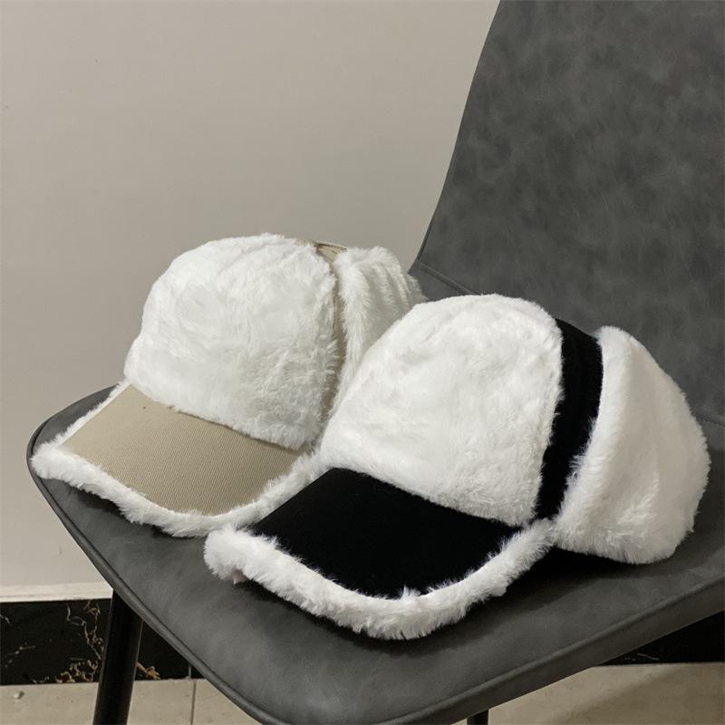 Шапка женская осенне-зимняя плюшевая шапка модная ветрозащитная хлопковая шапка универсальная плюшевая шапка мужская