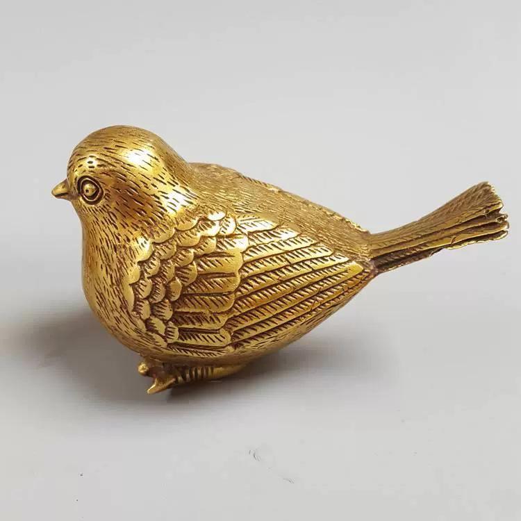 Бронзовые изделия ручной работы: Маленькие ornaments из чистой меди в виде воробьев для домашнего декора, подарков и коллекционирования