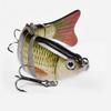 10CM/15.3G Multi-Jointed Fishing Lure with Hooks Realistic 7-Section Swimbait Plastic Artificial Bait
