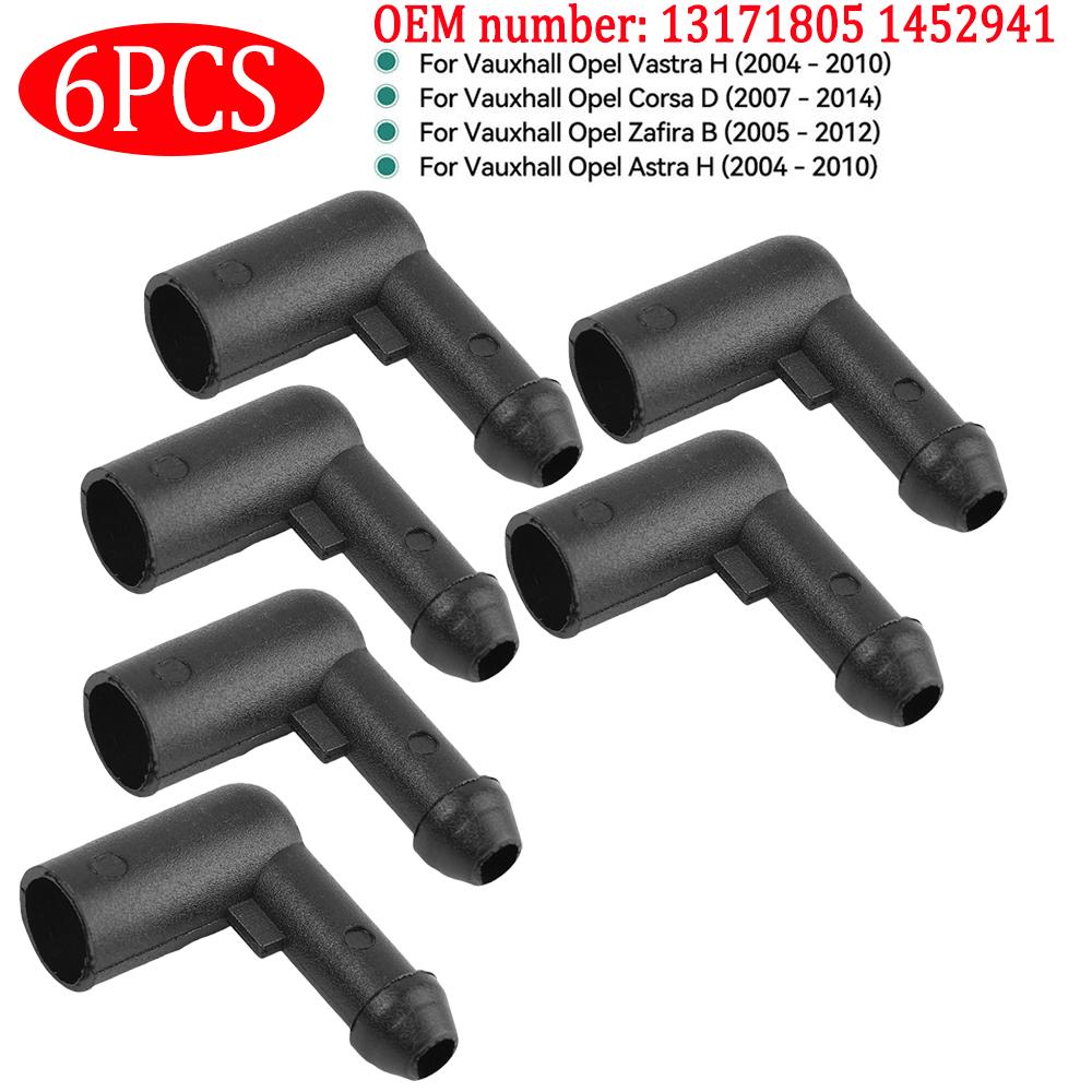 2-10 шт., лобовое стекло автомобиля, стеклоочиститель, шланг, омыватель, соединительный уголок для Vauxhall Opel Zafira B Astra H Vastra H