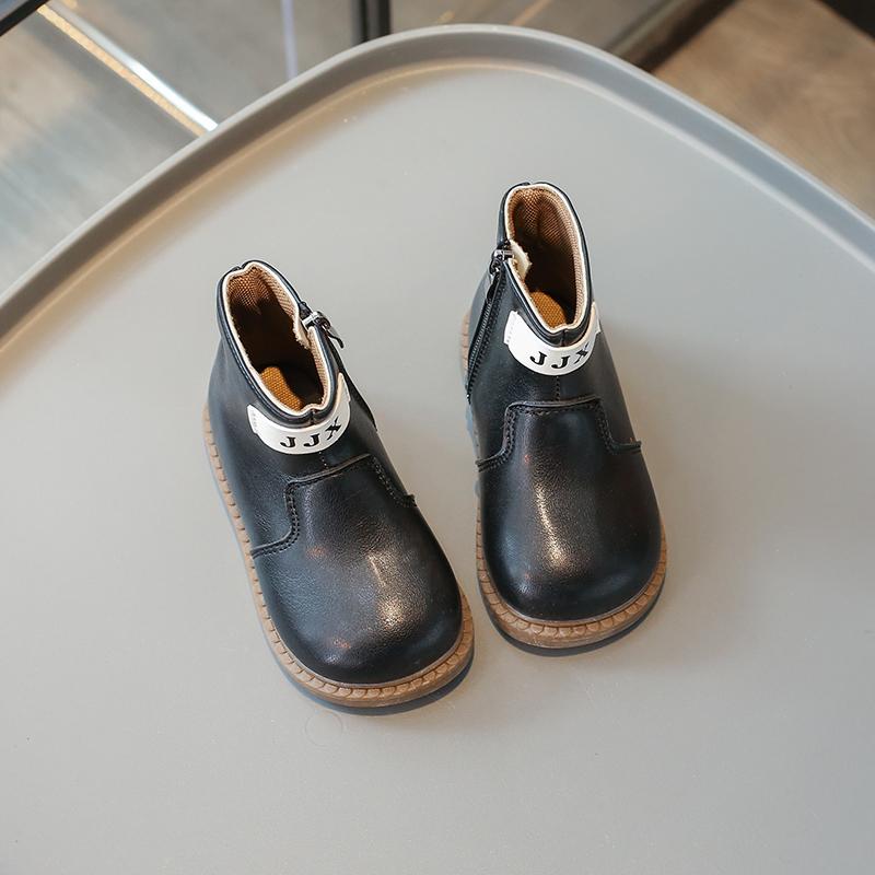 Весна Осень Детские Ботильоны Однотонные Девочки Повседневные Лоскутные Ботинки Модные Универсальные Детские Мальчики Кожаные Ботинки Нескользящие