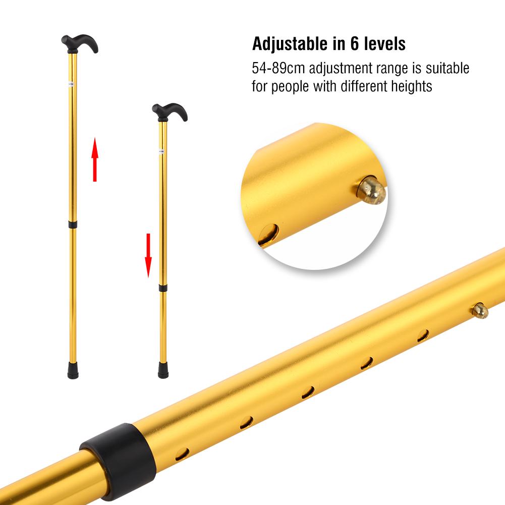 Телескопическая сверхлегкая противоскользящая трость из алюминиевого сплава для ходьбы