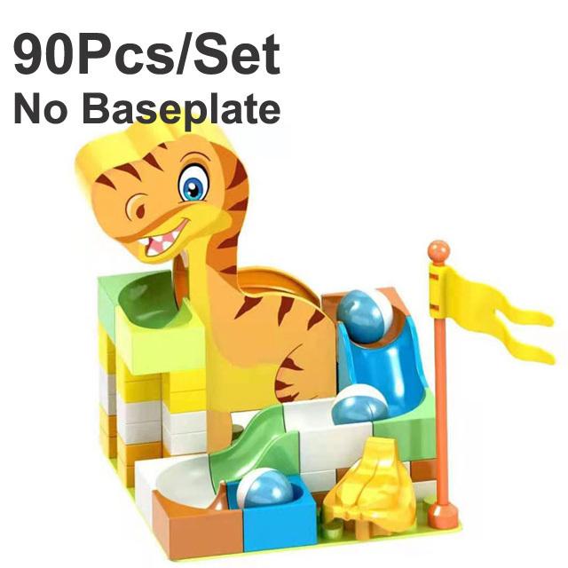 90-200PCS DIY Assembly Marble Race Run Big Block Construction Building Blocks Funnel Slide Bricks Educational Toys For