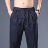 Мужские брюки из хлопка, повседневные эластичные мужские брюки, мужские длинные прямые, высокое качество, 4 цвета, брючный костюм больших размеров 42, 44, 46 CY6233