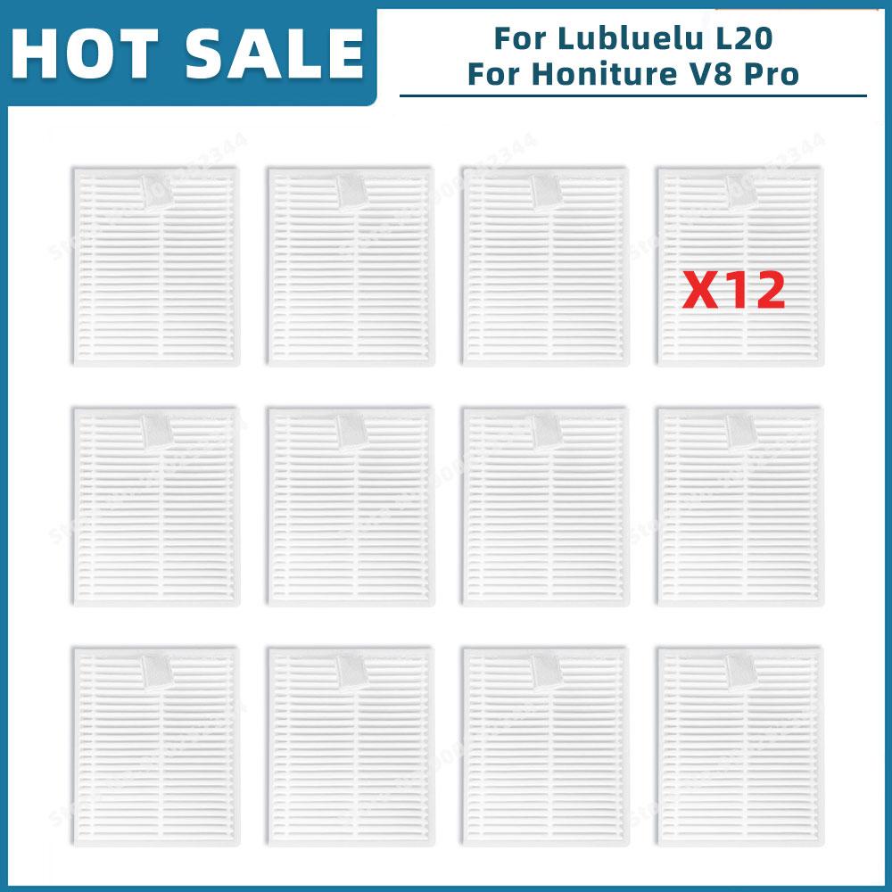 Compatible For ( Lubluelu L20 / Honiture V8 Pro / Airzeen V8 Pro ) Spare Parts Accessories Filter Main Side Brush Mop Cloth