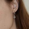 MERRYMOTIVE Oval Crystal Drop Earring