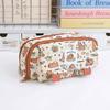Capibala Capybara Canvas Pen Bag Multi Layer Capibara Plush Pencil Pouch  Student