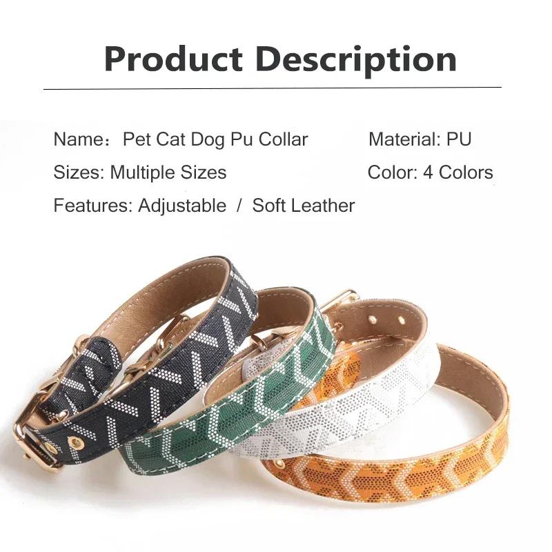 Кожаный ошейник для кошек, персонализированная шлейка для собак из искусственной кожи, регулируемая, мягкая кожа, поводки для домашних животных, аксессуары для кошек и собак