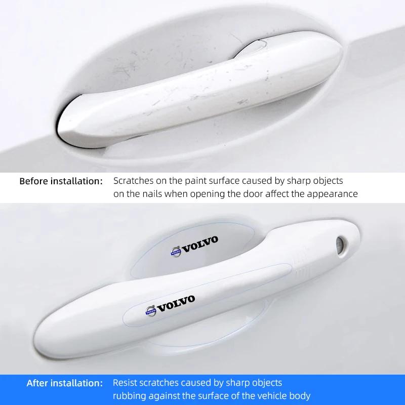 Car Door Bowl Handle Protector Stickers Transparent Anti-scratch Film For Volvo XC90 XC60 C30 S60 C70 XC40 V40 XC70 V70 V60 S80