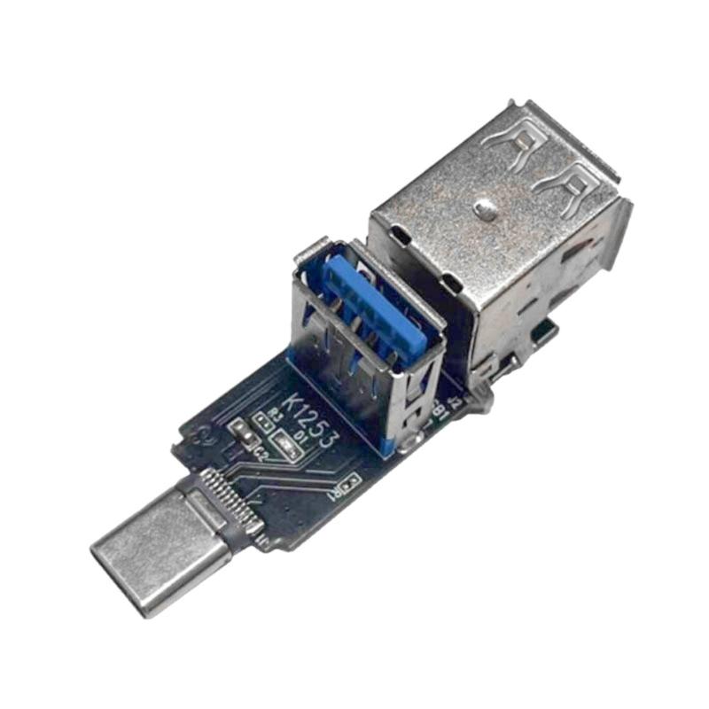 Компактный USB C адаптер, модуль расширения USB с несколькими портами, 1xUSB 3.0, 2xUSB 2.0, высокоскоростная передача данных для ПК