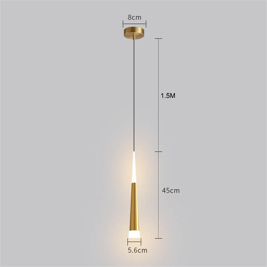 НОВЫЕ акриловые светодиодные подвесные светильники для спальни, черные, золотистые, длинные, подвесные светильники для кухни, барной стойки, магазина