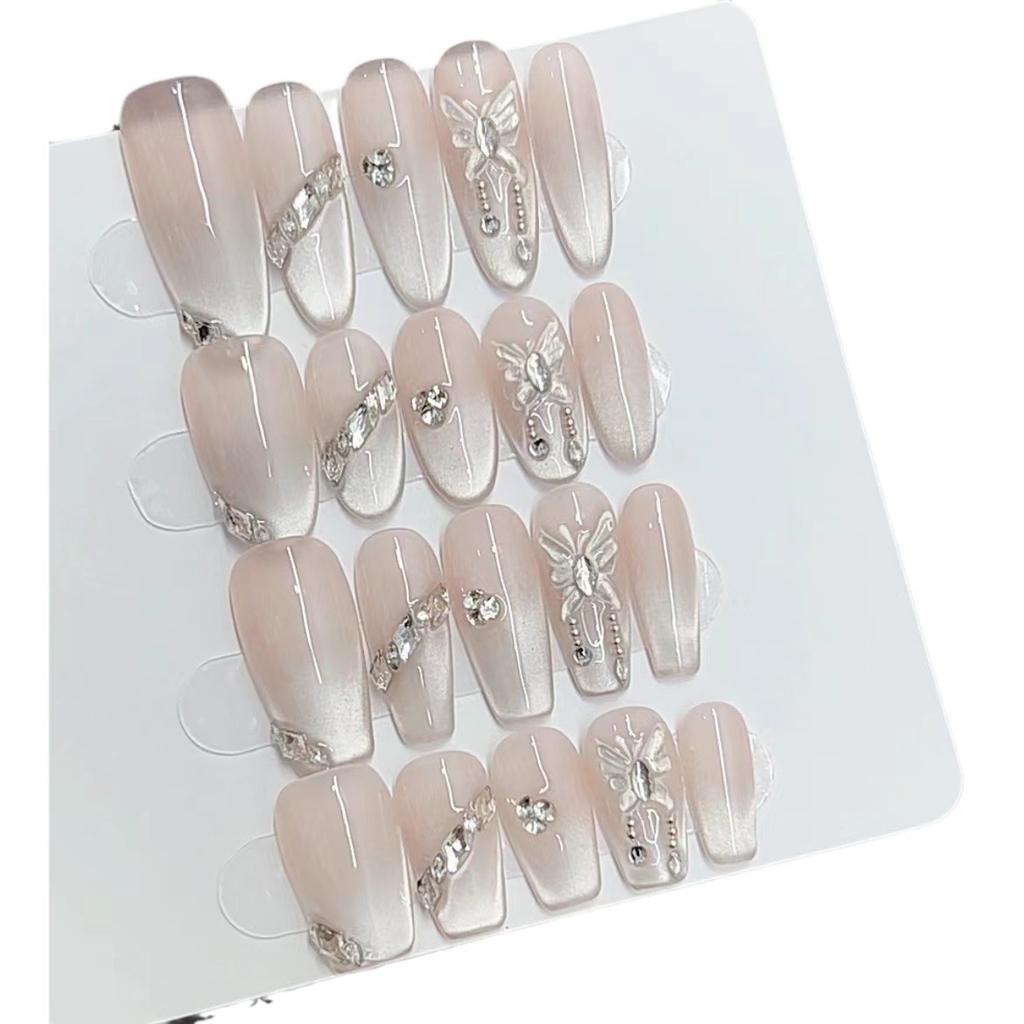 Чисто ручная работа Фототерапия Носить Ногти-мао Глаз Изделие ручной работы Многоразовый Патч для нейл-арта