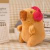 Wearing Headphones Capybara Pendant Plush Capybara Stuffed Animals Capybara Doll Toy  Gift