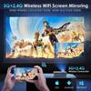 Мощный портативный проектор 4K для домашнего кинотеатра, зеркалирование экрана смартфона, двойной WiFi 5G Bluetooth HD 1080P видеопроектор