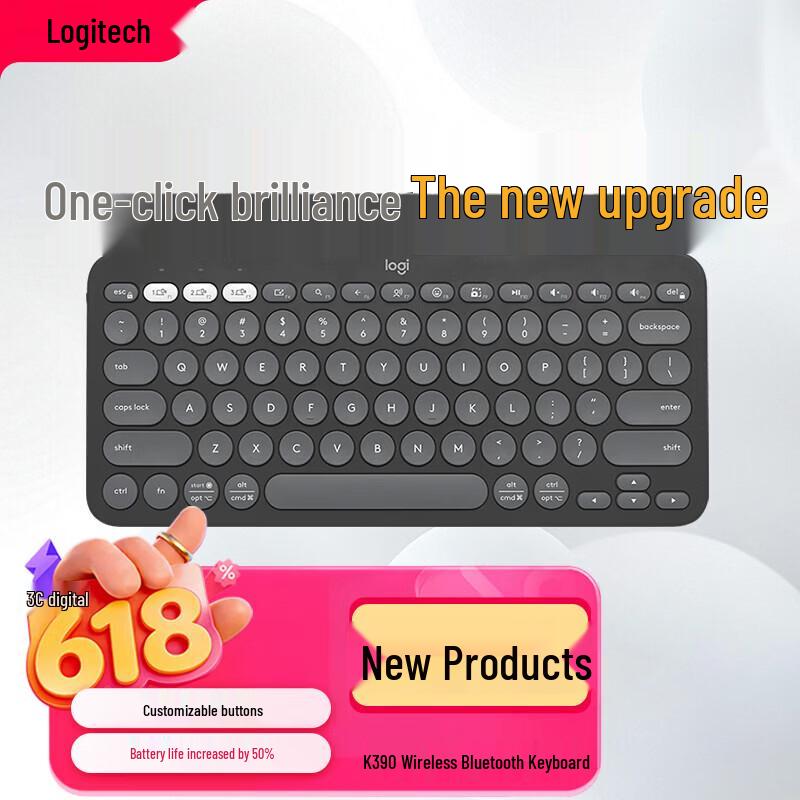 Logitech Беспроводная Bluetooth-клавиатура K390