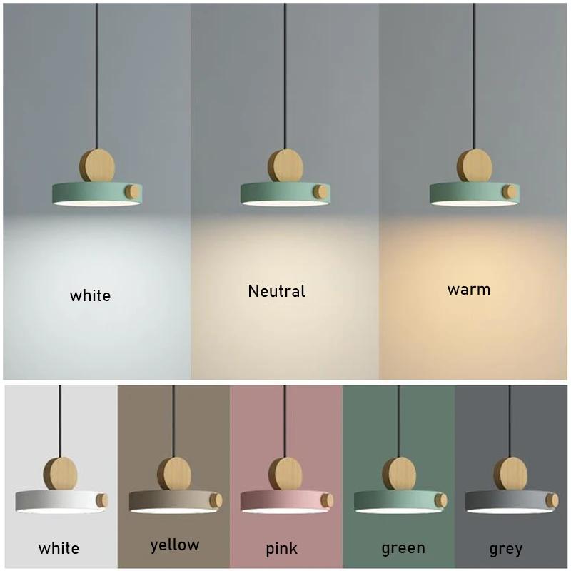 Подвесной светильник для обеденного стола в скандинавском стиле, современная трехцветная люстра с затемнением, украшения для баров и ресторанов, прикроватный светильник для спальни