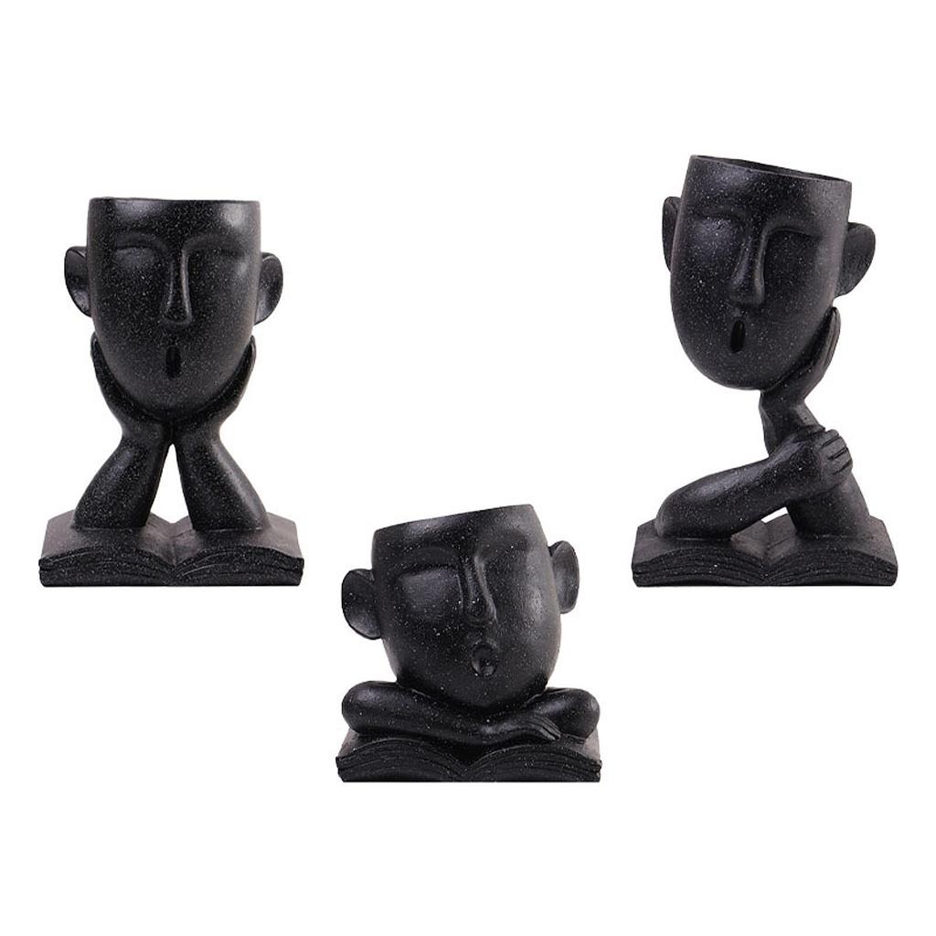 Flower Pot Figurine Organizer Indoor Plants Decors Plant Pot Resin Ornament for