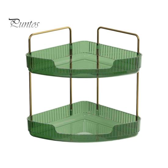 Угловой органайзер для ванной комнаты, стойка для хранения, простая сборка, большая вместимость, 3-уровневый органайзер для духов в ванной, держатель для косметики на столешнице