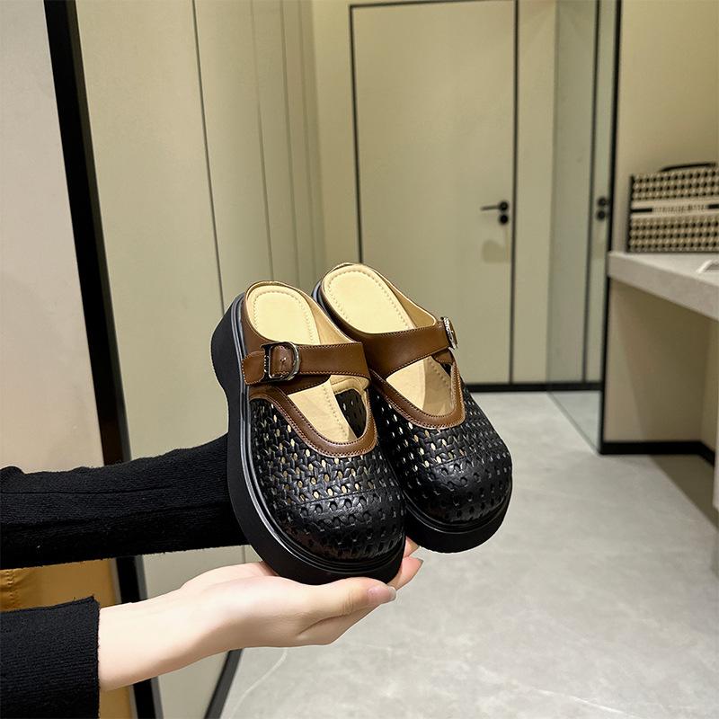 Первый слой коровьей кожи выдолблен через экран и отпечатан повседневная обувь для женщин 2025 весна и лето туфли Мэри Джейн женские туфли п