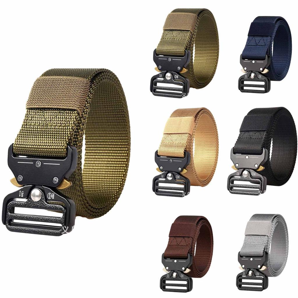 Alloy Buckle Belt – Men’s Multi-Purpose Military Sports Belt, Adjustable Outdoor, Hiking, , EDC Waist Belt
